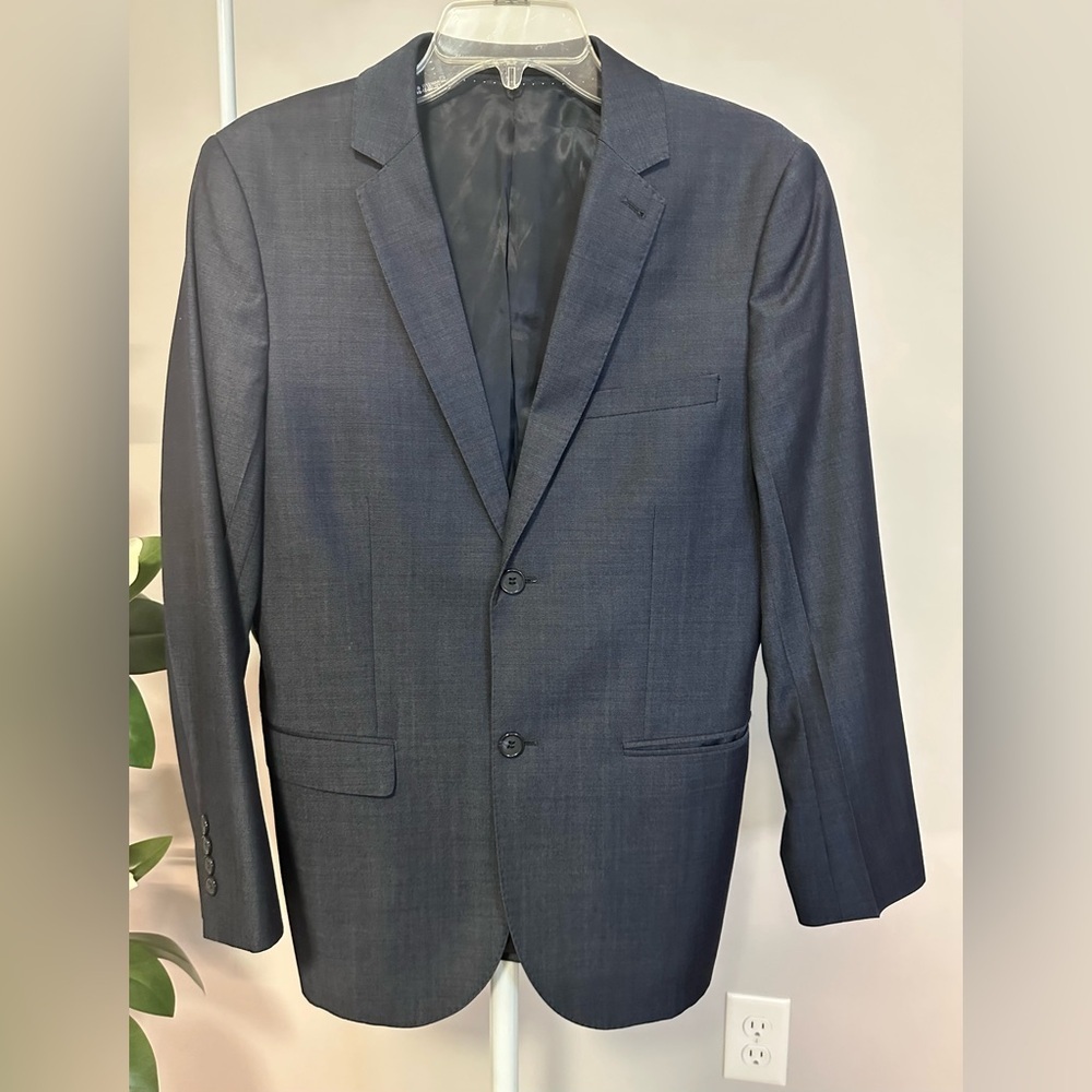 π΄οΈ Topman Grey Wool Blend Suit - Dark Blue Gray (USA 38,) π΄οΈ - Picture 8 of 15
